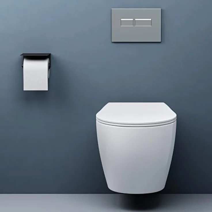 doporro Hänge-WC Hänge-Toilette mit Tiefspüler inkl. Soft-Close Absenkautomatik weiß aus Keramik Powerflush-Technologie Aachen126 – Bild 4