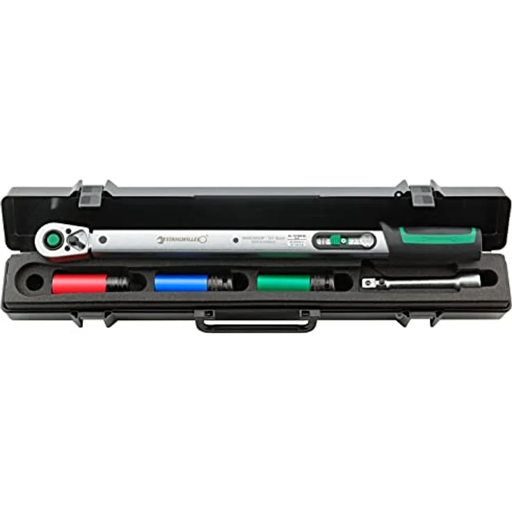 STAHLWILLE Drehmomentschlüssel Set für Radwechsel 721QR/20/3/1 l Drehmomentschlüssel 40-200 N·m l 1/2“ Steckschlüssel 17+19+21 mm, Verlängerung l Made in Germany – Bild 3