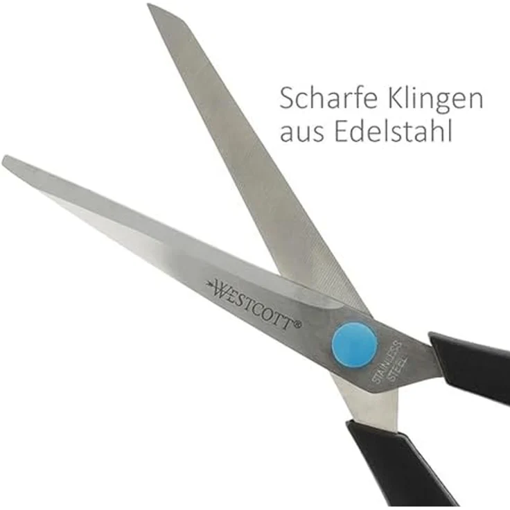 Westcott Schere Easy Grip E-30283 00 20cm Stahl schwarz/blau – Bild 4