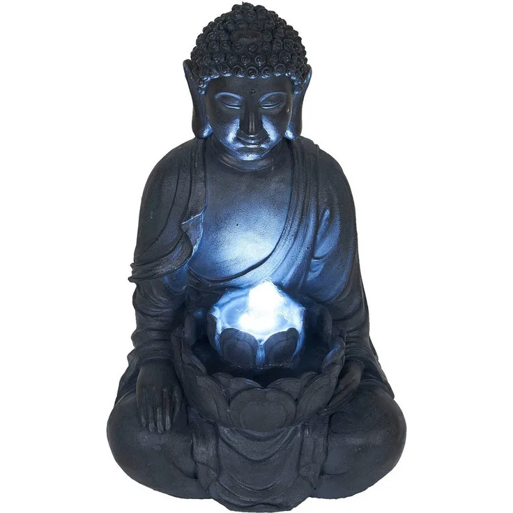AcquaArte Gartenbrunnen SUNGAI, Wasserspiel mit LED-Beleuchtung, 27,5 cm breit, BxTxH: 27,5x24x46 cm