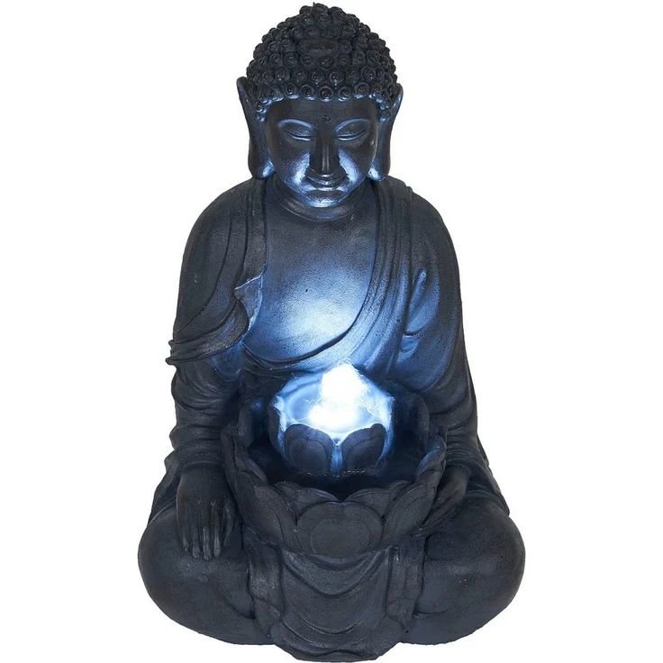 AcquaArte Gartenbrunnen SUNGAI, Wasserspiel mit LED-Beleuchtung, 27,5 cm breit, BxTxH: 27,5x24x46 cm