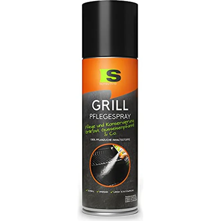 Spraytive Grill-Pflegespray 500ml - BBQ Grill-Reiniger für Edelstahl & Gusseisen - Pflegt, konserviert & schützt Grillroste, Pfannen - Antihaftspray für Weber & Plancha Grills – Bild 1