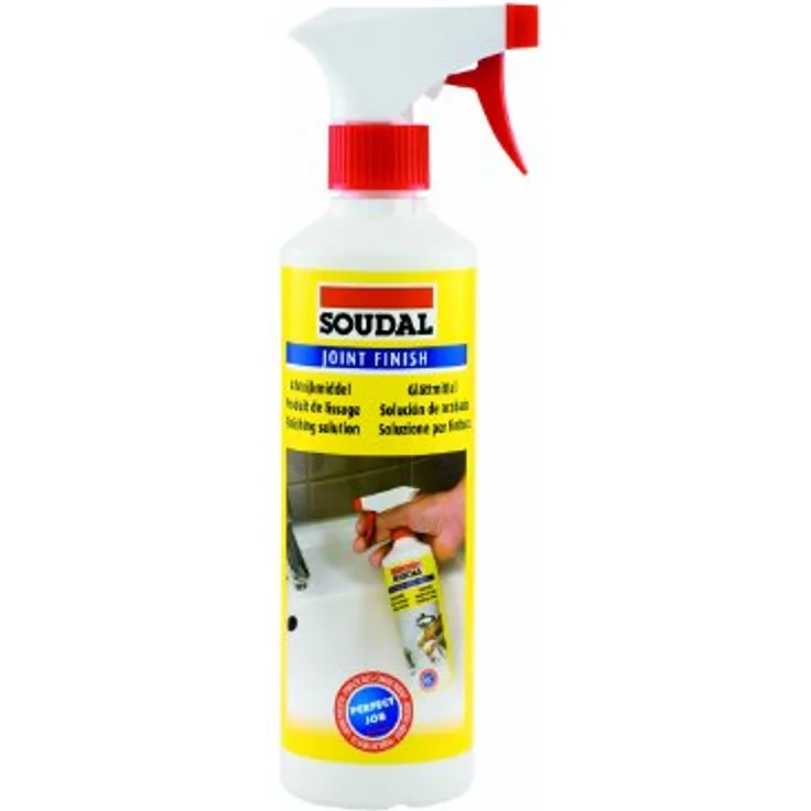 Soudal Glättmittel für Silikonfugen, 500ml Sprayflasche, lösemittelfrei und biologisch abbaubar, fördert schnellere Aushärtung
