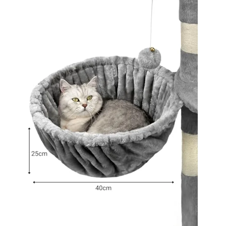 lionto Liegemulde für Kratzbäume 40 cm Durchmesser, 25 cm Tiefe hellgrau – Bild 5