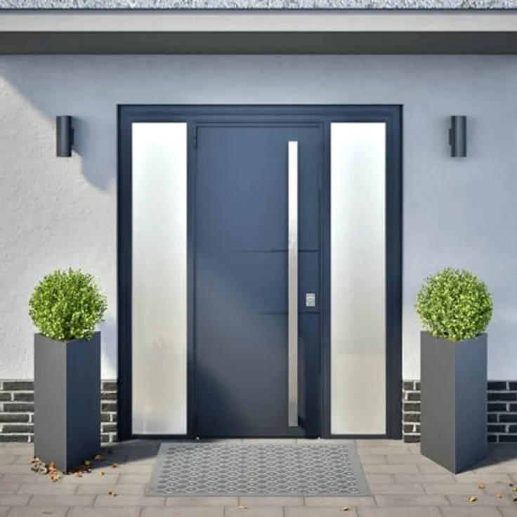 vidaXL Pflanzkübel 2 STK. Anthrazit Dreieckig 40x34,5x70 cm Stahl mit unkraut- und schädlingsschutz – Bild 3