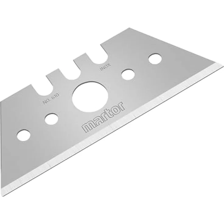 Martor Cuttermesser TRAPEZKLINGE NR. 610, Ersatzklingen aus rostfreiem Stahl, 10 Stück, 53 mm, für SECUNORM Modelle – Bild 2