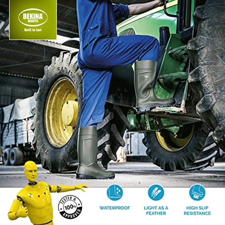 Bekina Sicherheitsstiefel S5 Steplite Easygrip, federleichte Polyurethan-Stiefel mit Stahlkappe und rutschhemmender Sohle, bis -20°C isoliert, verschiedene Größen erhältlich – Bild 4