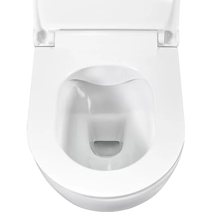Spülrandlos Hänge Wand-WC & Belvit Vorwandelement Spülkasten Softclose Deckel – Bild 3