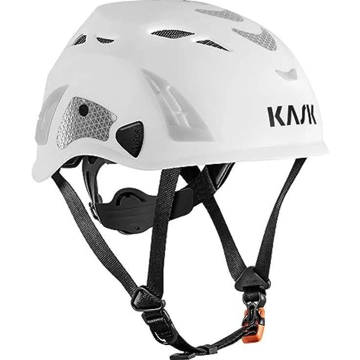 KASK Schutzhelm Superplasma HI VIZ - Arbeitsschutzhelm, Drehrad, Reflexstreifen, EN 397, Farbe:weiß – Bild 1