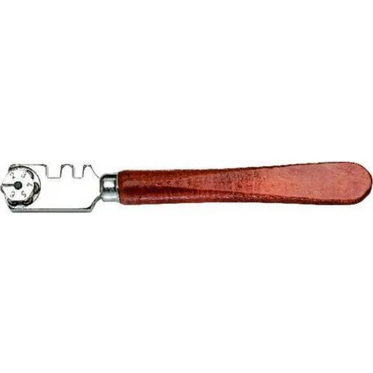 Bohle Cuttermesser BOHLE Glasschneider Nr. BO 100.81, Edelstahl-Rädchen, Holzgriff, Wechselbar, max. Schneidstärke 6 mm