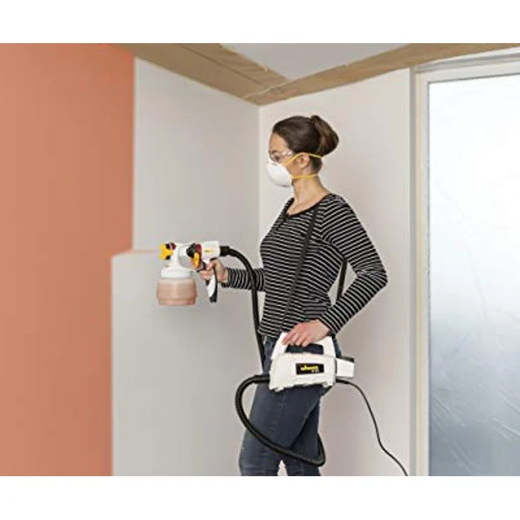 WAGNER Farbsprühsystem W 450 WallSprayer für Dispersions--Latexfarben im Innenbereich, 15 m²-10 min, Behälter 1300 ml, 460 W, Schlauch 1,8 m – Bild 4