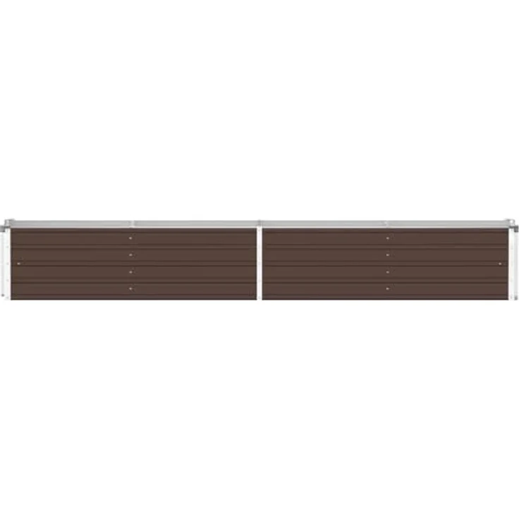 vidaXL Garten-Hochbeet Verzinkter Stahl 320×40×45 cm Braun – Bild 6