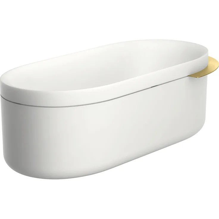 hansgrohe AXOR Suite Badewanne freistehend, 1900x850x630mm, SolidSurface, für 2 Personen, 190 Liter, inklusive Push-Open-Ablaufgarnitur