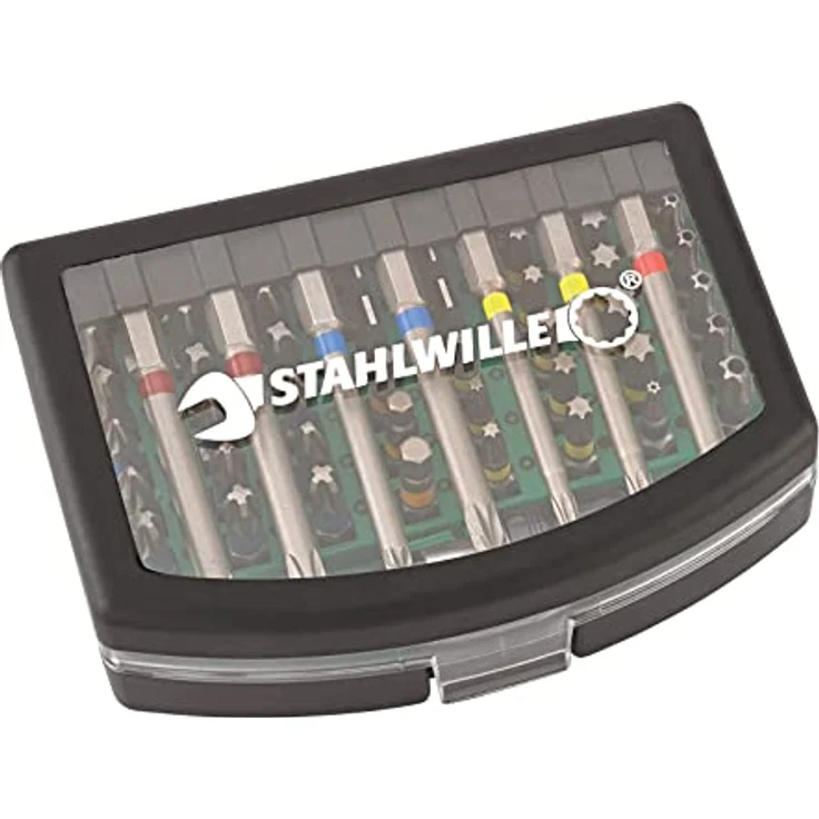 Stahlwille Bit Set 56-tlg. Bitsatz mit 1/4" Bithalter magnetisch TORX, Innensechskant und Kreuzschlitz (PH, PZ) Bits, für Akkuschrauber und Schlagschrauber, 1206 – Bild 3