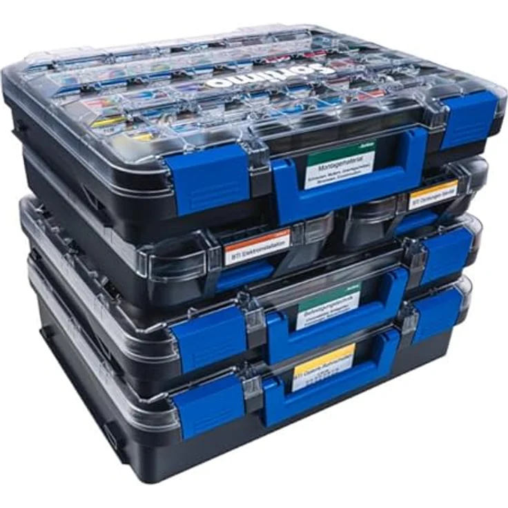 Sortimo T-BOXX G, Kleinteilebox mit 23 Insetboxen H63, transparenter Deckel, flexible Unterteilung, kompatibel mit WorkMo – Bild 3