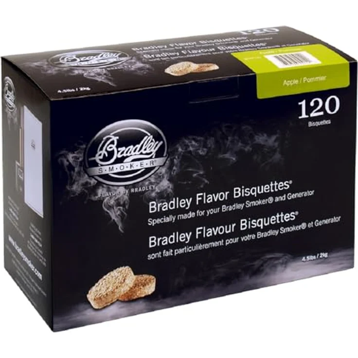 Bradley Apfel Bisquetten, 120 Stück Räucherholz, für Bradley Smoker – Bild 2