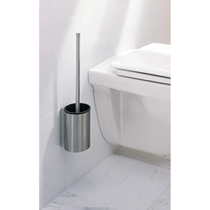 KEUCO Toilettenbürsten-Garnitur aus Metall Chrom und Kunststoff grau, Wandmontage, WC-Bürste mit Halterung für Bad und Gäste-WC, Klobürste, Plan – Bild 2