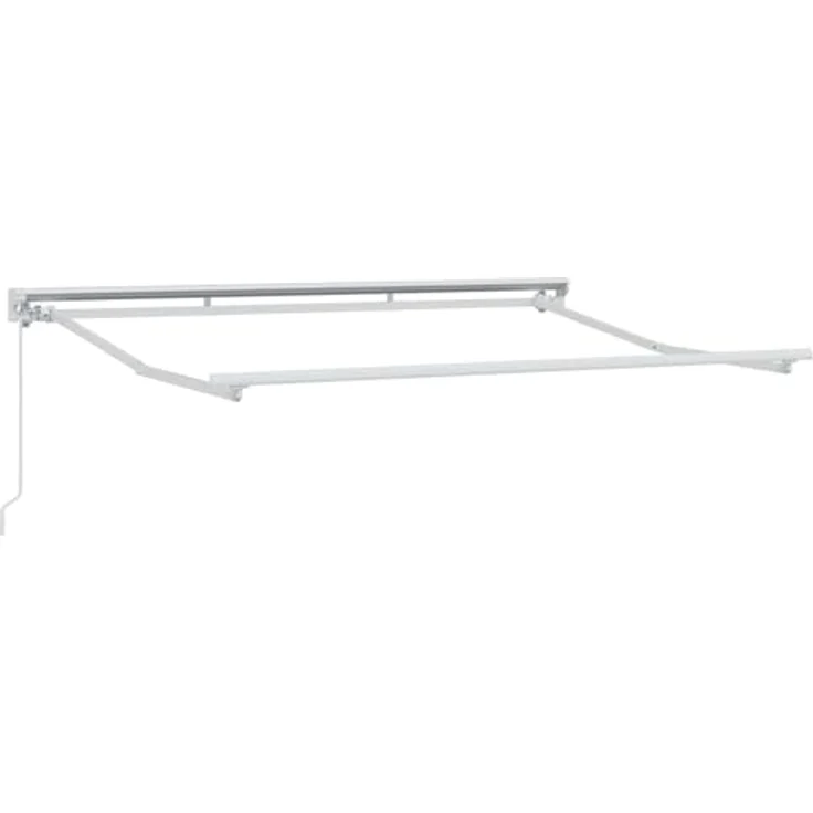 vidaXL Manuell einziehbare Markise, 4,5 × 3 m, wetterbeständiger Polyesterstoff, Sandfarben, pulverbeschichtetes Aluminiumrahmen – Bild 7