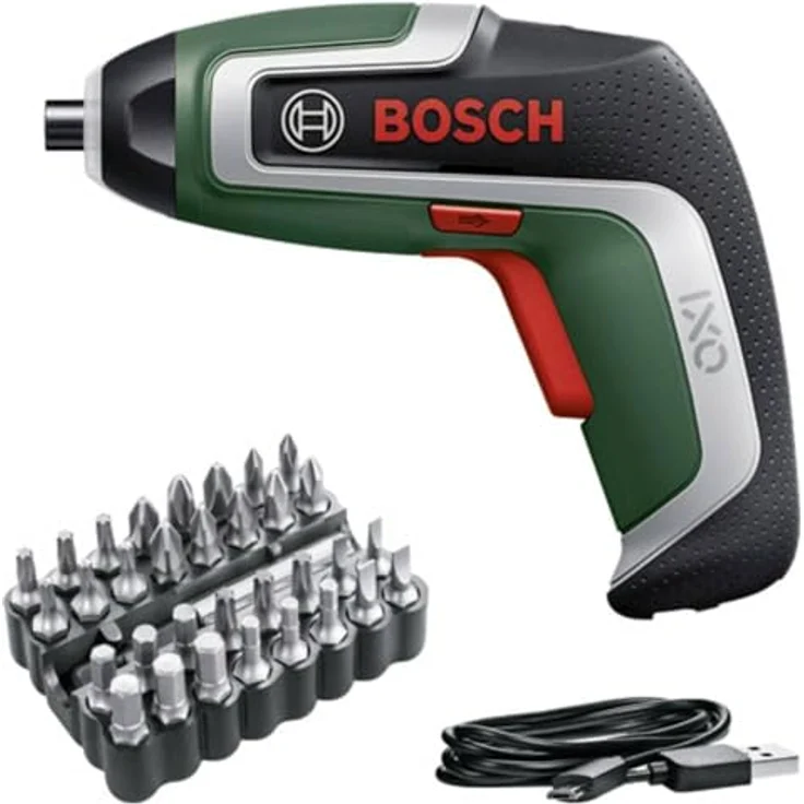 Bosch Home & Garden Akku-Schrauber IXO 7, kabelloser Allrounder + 32-tlg. Schrauberbit-Set – Bild 2