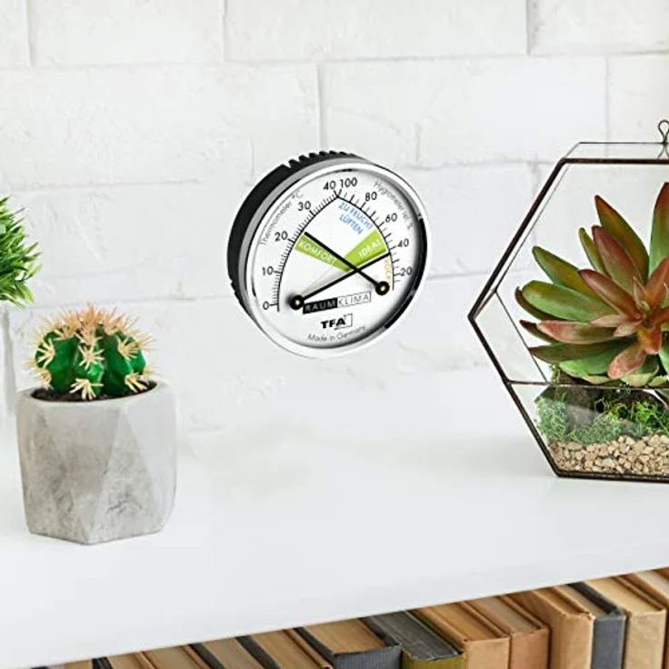 TFA 45.2024 Analoges Thermo-Hygrometer mit Metallring – Bild 2
