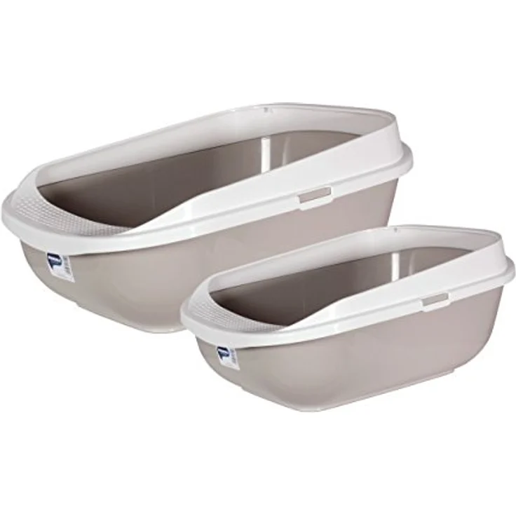 Karlie Katzentoilette mit Rand 57x43x25,5 cm, grau – Bild 1