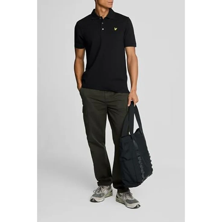 Lyle & Scott Poloshirt Basic Herren, Pique Baumwolle, kurzärmlig, Blau – Bild 4
