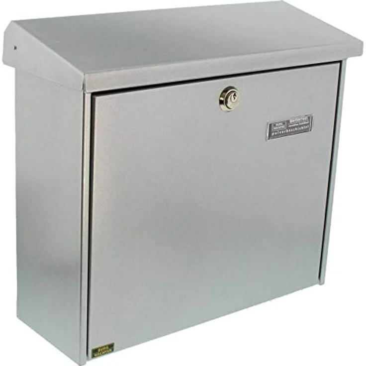 BURG-WÄCHTER Briefkasten mit aufklappbarem Regendach, A4 Einwurf-Format, EU Norm EN 13724, Verzinkter Stahl, Comfort 913 Si, Silber – Bild 2