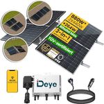 EPP Solar® 880W Balkonkraftwerk Bifazial Komplettset mit 800W DEYE WIFI Wechselrichter und Flachdach Halterung - Effiziente 2x 440W Bifazial PV Module für hohe Energieausbeute
