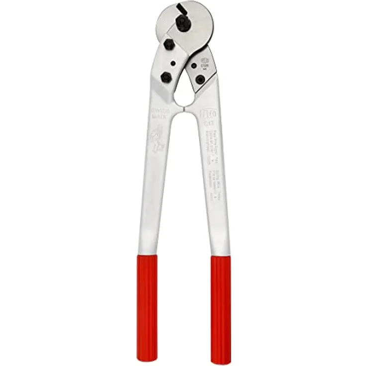 FELCO C12 Kabelschere (Länge 50 cm, Schnitt-ø 12 mm, Kabelschneider mit Dreiecksschnitt für saubere Schnitte, Messer aus Qualitätsstahl, leichte Griffe)
