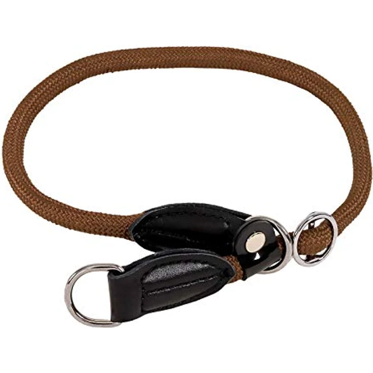 lionto Hundehalsband Retrieverhalsband Dressurhalsband, Länge 30 cm, braun – Bild 1