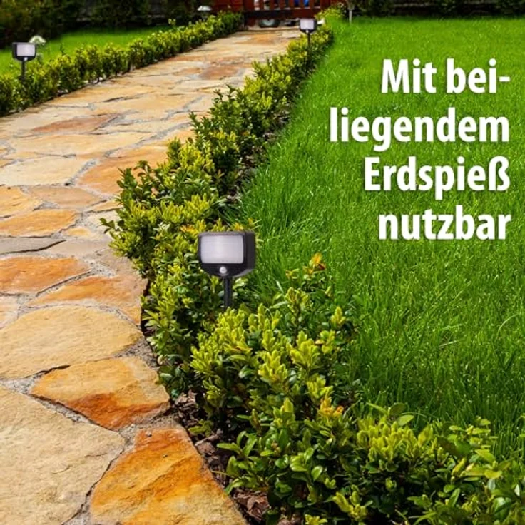 Northpoint LED Batterie Strahler Fluter Sicherheitsleuchte 3er Set mit Funk-Aktivierung Bewegungsmelder Dämmerungssensor (Outdoor) – Bild 4