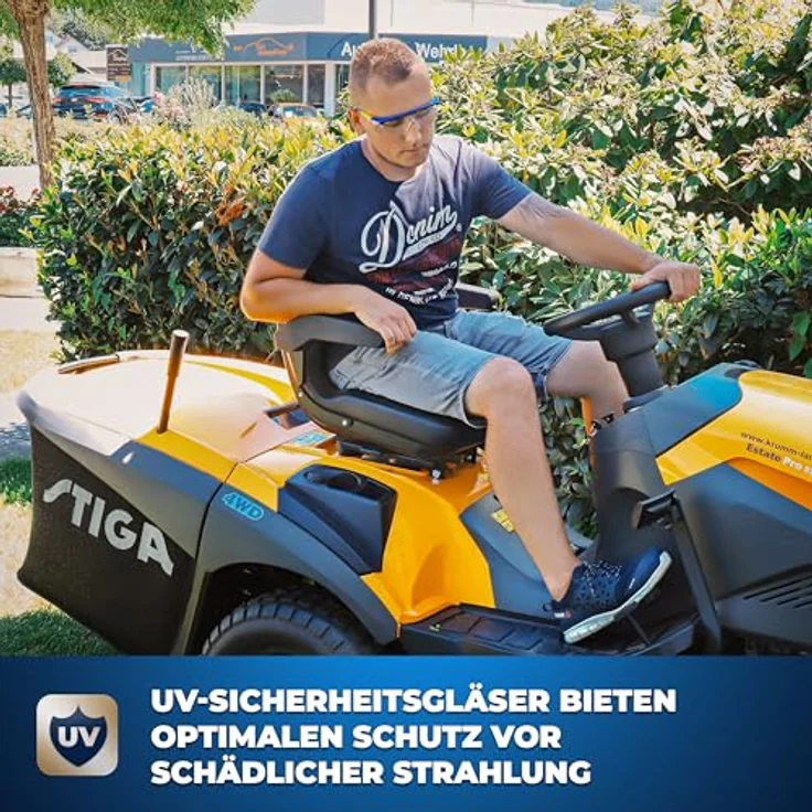 S&R Arbeitsschutzbrille Überbrille für Brillenträger, Stoßfestes Polycarbonat, Transparent, UV 400 Schutz, EN166, Verstellbare Bügel, Set mit 2 Stück inkl. Schützhülle und Reinigungstuch – Bild 3