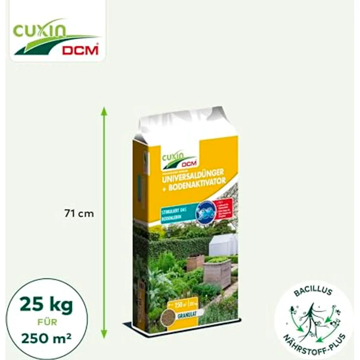 Cuxin Universaldünger und Bodenaktivator, 25 kg 250 m² – Bild 5