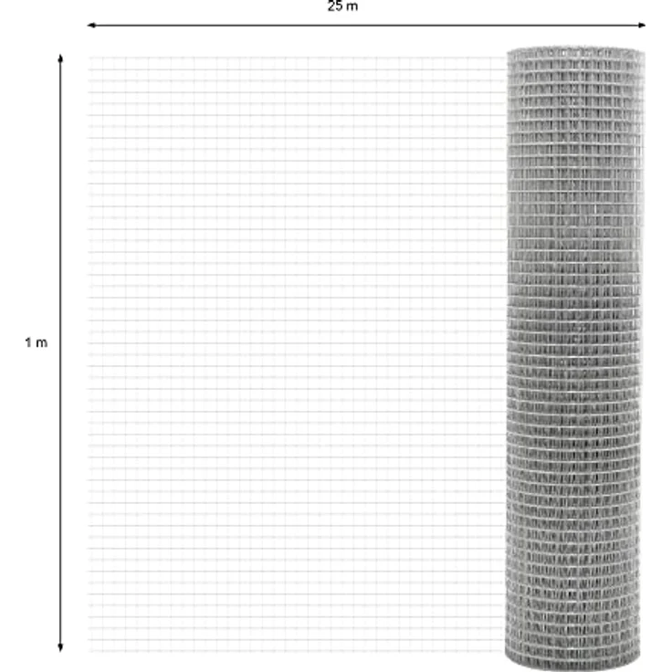 ECD Germany Volierendraht, 19x19mm Masche, 1m x 25m, 1,2mm dick, feuerverzinkter Stahl, stabiler Drahtzaun für Tiere und Hochbeete – Bild 5