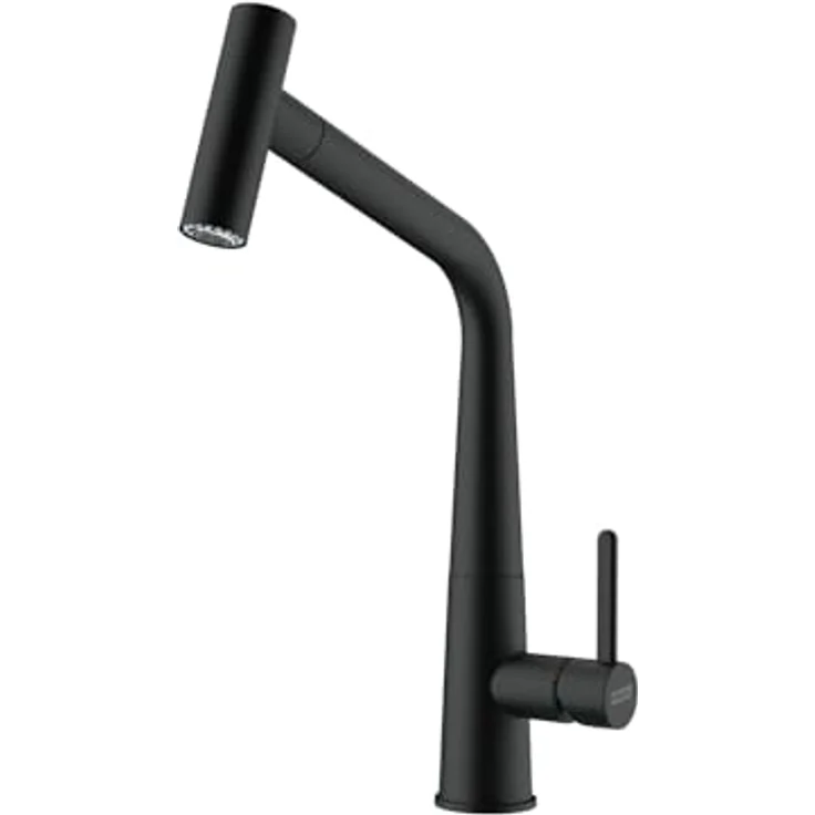 FRANKE Küchenarmatur Icon, Ausziehbare Schlauchbrause mit Laminar-Perlator, Black Matt – Bild 1