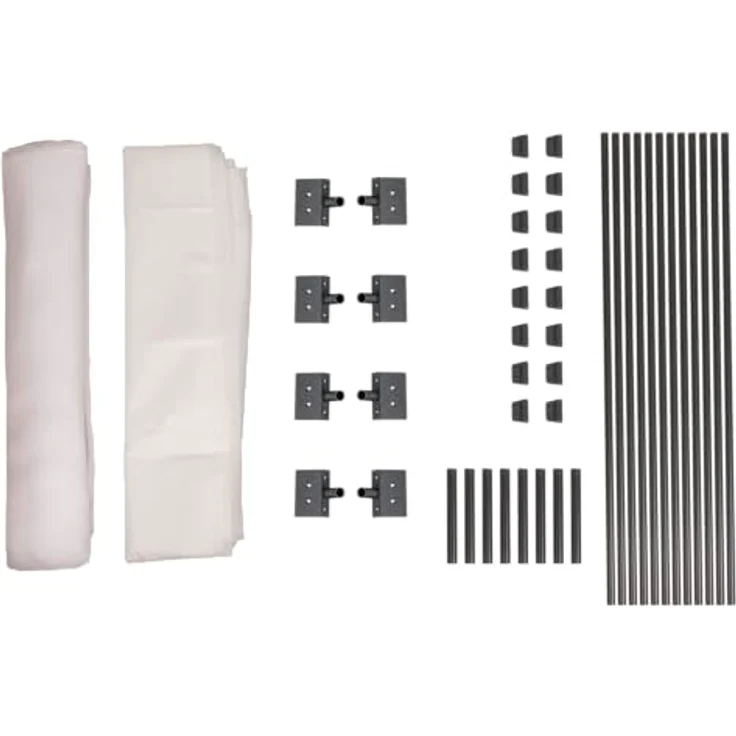 Windhager Hochbeet Tunnelbogen Komplettset, 4 x 2 m, Pflanztunnel mit Rundbögen, Insektenschutz und Wachstumsvlies, flexibel einsetzbar und wachstumsfördernd – Bild 1