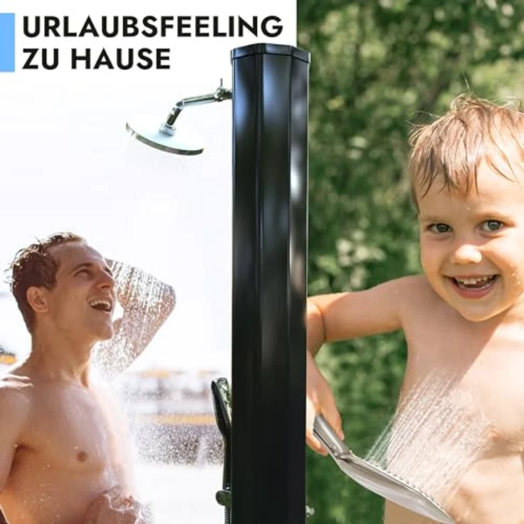 Gartendusche 35 Liter Solardusche Garten für Außen und Fußdusche in Schwarz ohne Stromanschluss – Bild 8