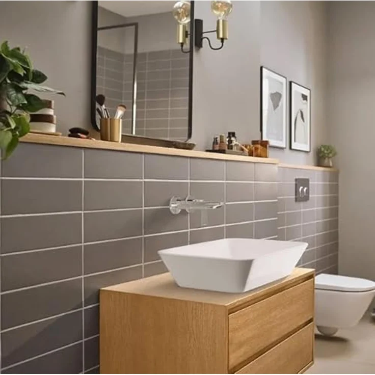 hansgrohe Rebris E, Unterputz-Badarmatur für Wandmontage, Einhebel-Waschtischmischer, chrom, 200 mm Ausladung, keramisches Mischsystem, max. 5 l/min Durchfluss – Bild 3