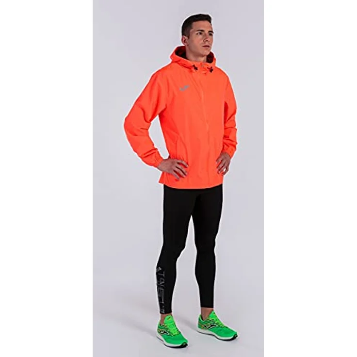 Joma Running Night, Herren Laufjacke mit verstellbarer Kapuze und reflektierendem Logo, Blau, S – Bild 4