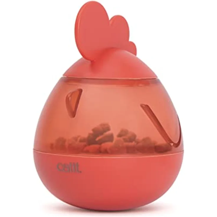 Catit Pixi Snackspender, Futterspender Ball im Design eines Hahnes, selbstaufrichtend, anpassbarer Schwierigkeitsgrad, für Leckereien bis 9 mm – Bild 2