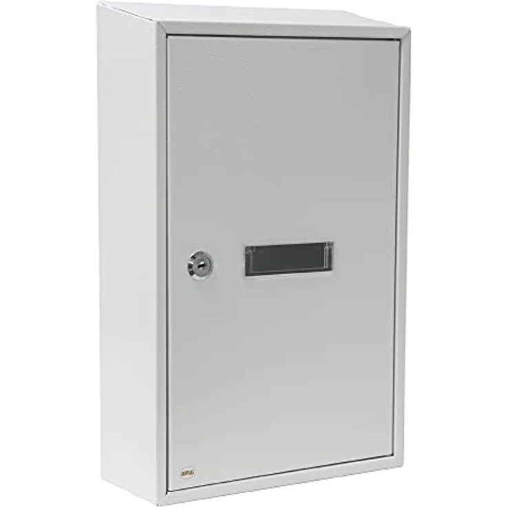 Amig - Innentür-Briefkasten | Briefkasten für Wände, Mauern oder Türen | Ideal zum Auffangen von Postgut das von außen eingeworfen wird | Aus Stahl | Farbe Weiß | Maße: 40 x 25 x 10 cm | Schlitz: 5 x 20 cm. – Bild 3