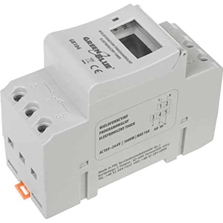 GreenBlue Zeitschaltuhr GB104, DIN-Schiene LCD Timer mit 16 Tagesprogrammen, max. 240 Programme, bis 16 A Belastbarkeit – Bild 2