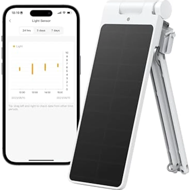 SwitchBot Solar Panel 3, Solarpanel für Curtain 3rd Gen U Rail mit intelligenter Ladetechnologie, weiss – Bild 3