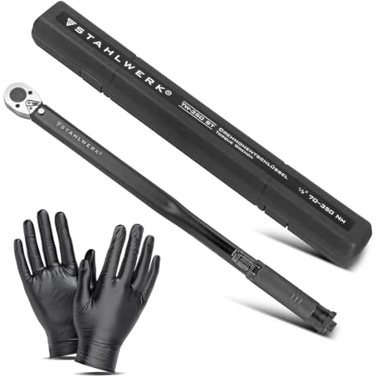 STAHLWERK Drehmomentschlüssel TW-350 ST 70-350 Nm 1/2? Zoll Umschaltknarre | Ratschenschlüssel | Ratsche | Knarre mit Mikrometerskala – Bild 2