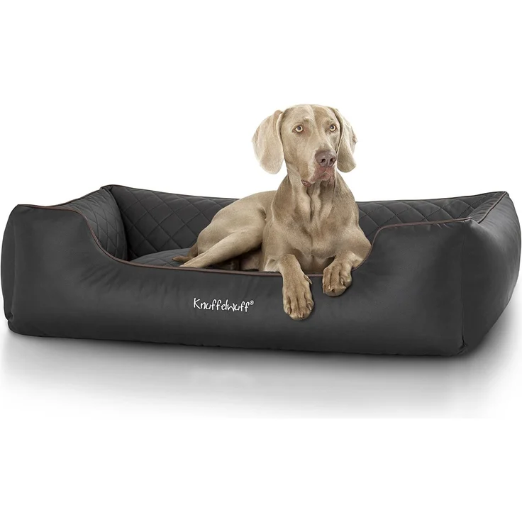Knuffelwuff Hundebett Milan  schwarz XL: 105x75cm – Bild 1