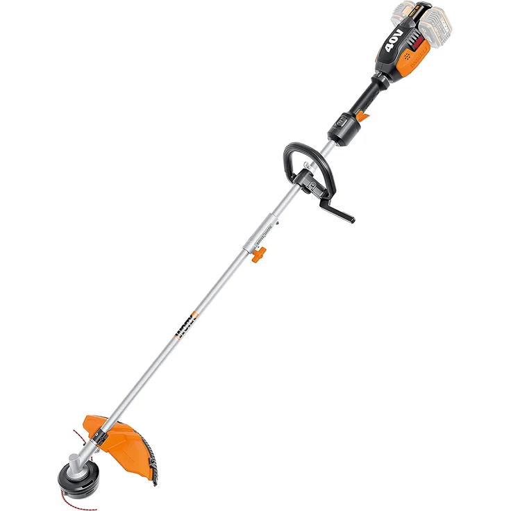 Worx Rasentrimmer Freischneider 40V Max WG186E.92 ohne Akkus 38 cm Schnittkreis – Bild 1
