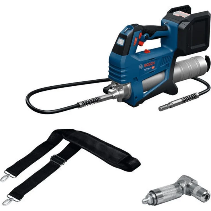 Bosch Akku-Fettpresse GFP 18V-10, Kartuschenpresse mit 10.000 psi Druck, 320 g/min Durchfluss und 1200 mm Schlauch