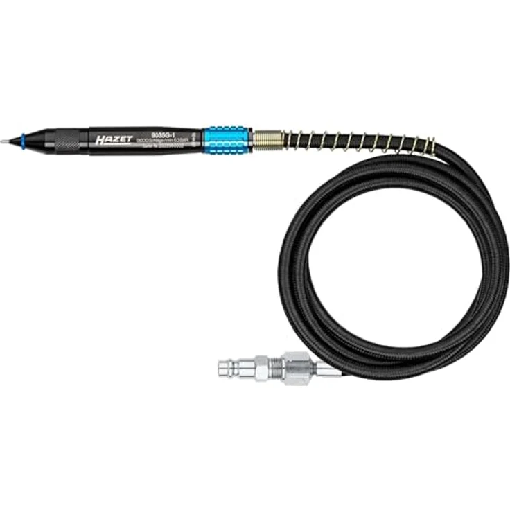 Hazet 9035G-1 Druckluft-Gravierstift, robustes Metallgehäuse, schallgedämpft, präzise Kennzeichnung von Metall, Stein, Keramik und Kunststoff bis HRC55 – Bild 1