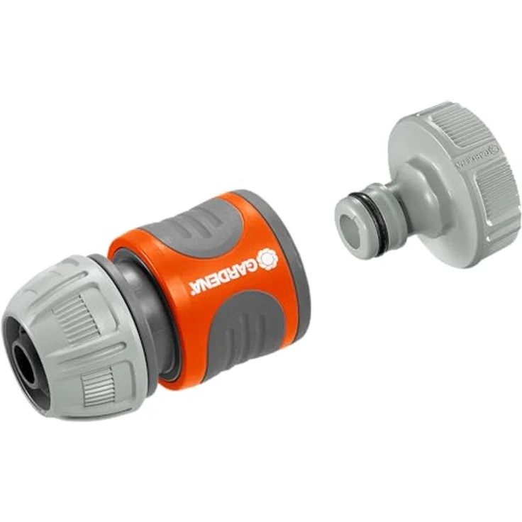 Gardena Pumpen-Anschlusssatz: Schlauchkupplung zum schnellen Anschluss von 13 mm (1-2 Zoll)-Schläuchen an Pumpen mit 33.3 mm (G 1 Zoll)-Außengewinde (1752-20) – Bild 2