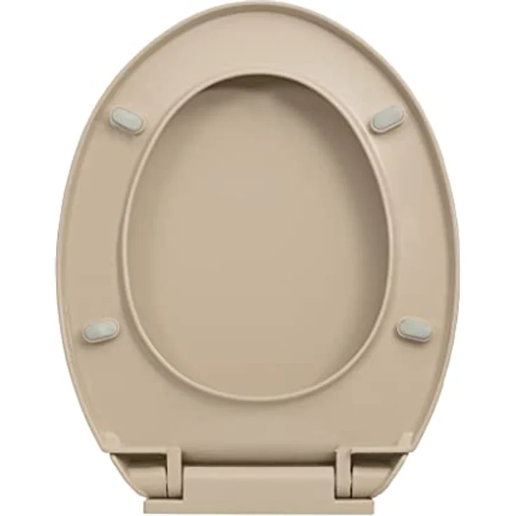 vidaXL Toilettensitz Oval mit Absenkautomatik und Schnellverschluss, Beige, Polypropylen, 42,5 x 35 cm – Bild 7